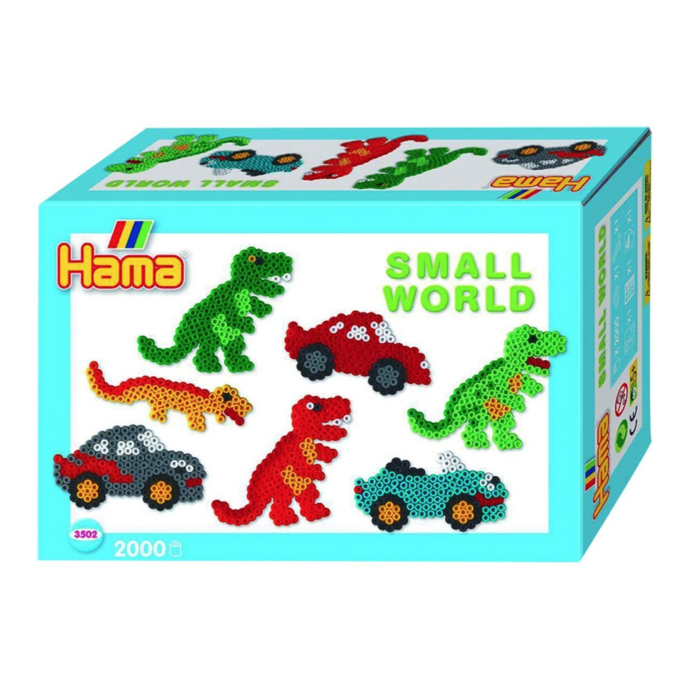 Hama Small World Dinosaur & Car