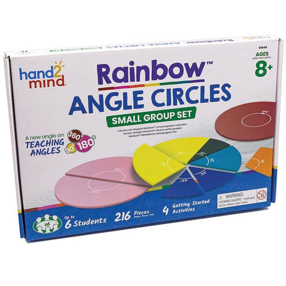 Learning Resources Rainbow Angle Circles (Set Of 6)