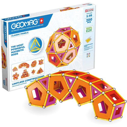 Geomag Geomag Classic Panels - 200 pcs - 100% Recycled Plastic