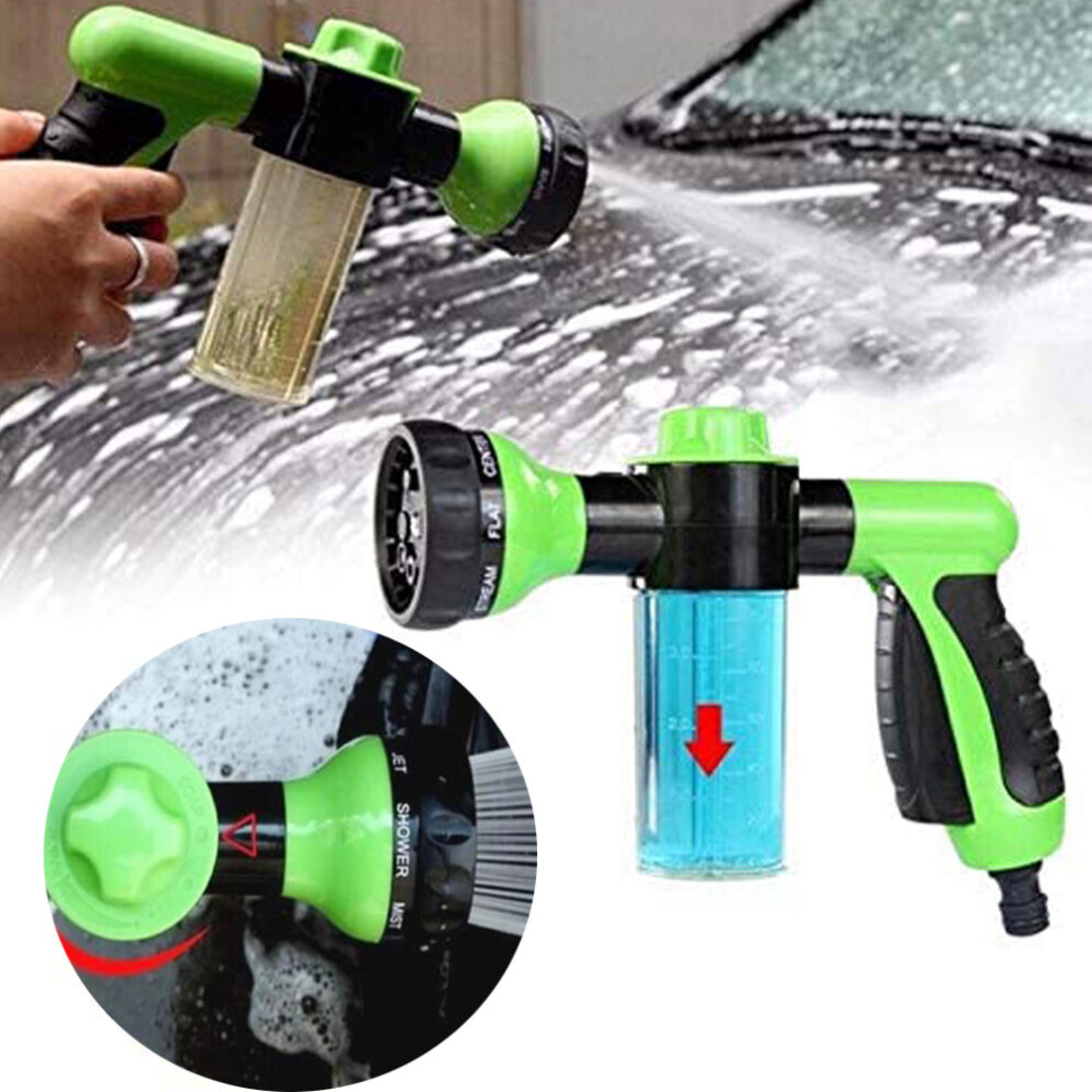 Ranpo Garden Hose Spray Gun Attachment Garden Hose Hand Sprayer Foam Gun Green