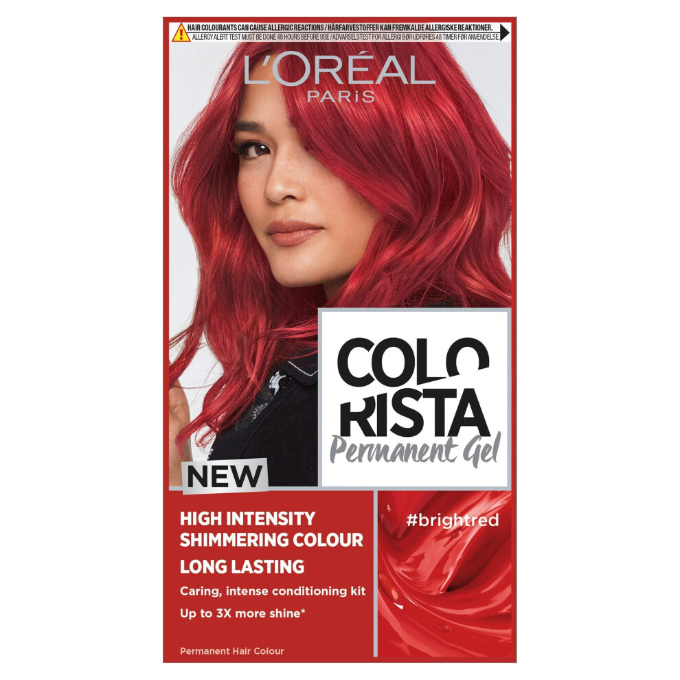 L'Oreal Colorista Bright Red Permanent Hair Dye Gel Long-Lasting Permanent Hair Colour