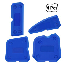 Sealant Finishing Tool,XCOZU 4 Piece Portable Blue Silicone Former Sealant Caulking Tool Kit,Multi-Edge Silicone Sealant Applicator Tool Smoother Ma