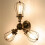 (Rust) Industrial Ceiling Lights Chandeliers Semi-Flush Mount Wall Ceiling Lamp Adjustable Socket 6