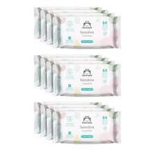 Mama Bear Sensitive Unscented Baby Wipes, Suitable for Sensitive Skin - Pack of 12 (Total 768 Wipes)