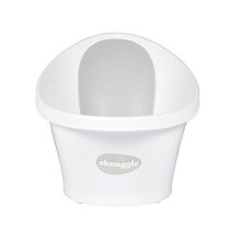 Shnuggle Baby Bath with Plug White with Grey backrest