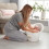 Shnuggle Shnuggle Baby Bath with Plug White with Grey backrest 5
