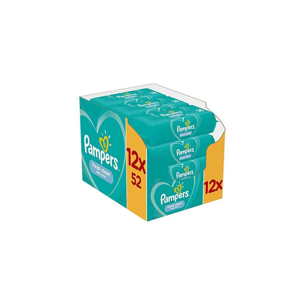 Pampers Fresh Clean Baby Wipes 12 Packs