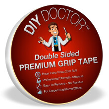 DIY Doctor Xtra Strong Double-Sided Carpet Rug Gripper Tape - 20m Roll, 21mm Wide