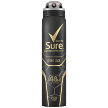 Sure Men Anti-Perspirant, Sport Cool, Aerosol, 1-Month Supply (6 x 250 ml)