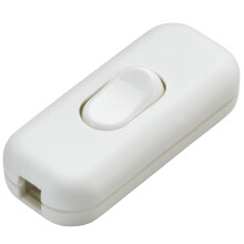 Knightsbridge 6A DP Inline Cord Switch - White, 230V Double Pole, Ideal for Table Lamps
