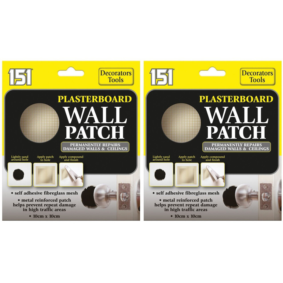 2 X 151 Plasterboard Wall Patch Repairs Damaged Walls & Ceilings 5053249013220