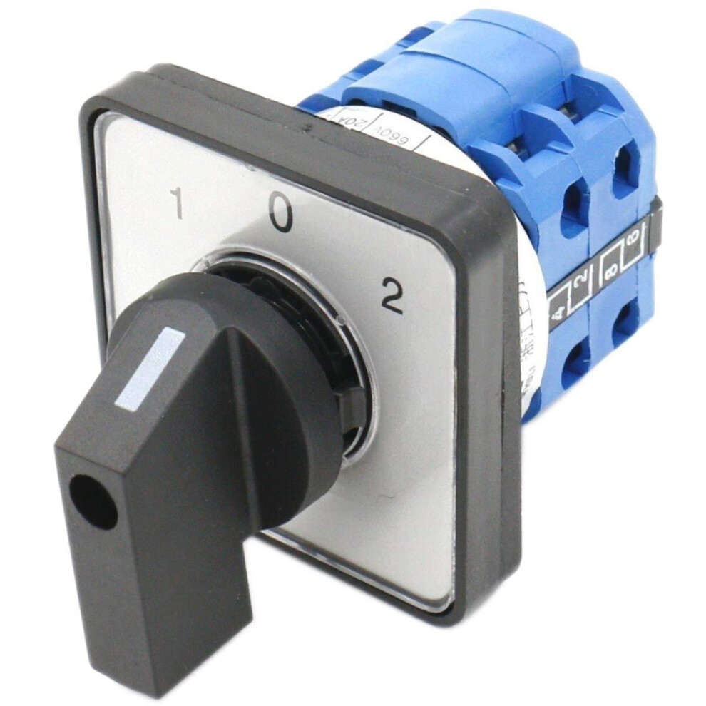 Heschen Universal Rotary Cam Selector Changeover Switch Szw26-20/D202.2 660V 20A On-Off-On 3 Position 2 Phase 8 Terminals Ce 670534181324