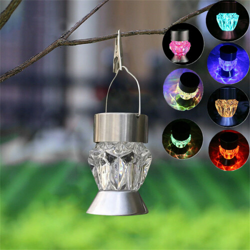 Ranpo LED Solar Hang Light Color Change Chandelier Garden Path Lamp 2