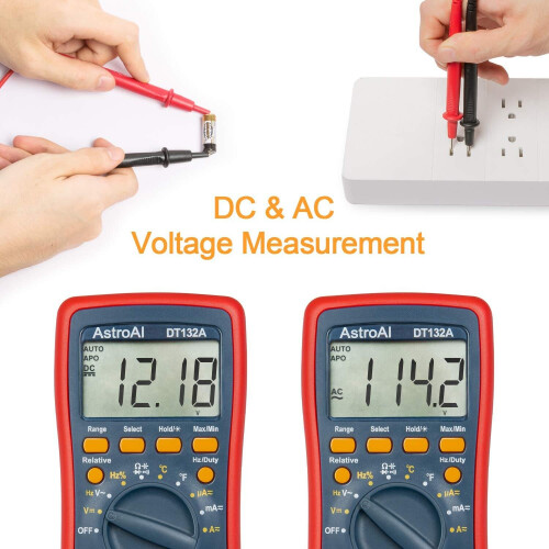 AstroAI Digital Multimeter, TRMS 4000 Counts Volt Meter Manual and Auto Ranging; Measures Voltage Tester, Current, Resistance, Continuity, Frequency 2