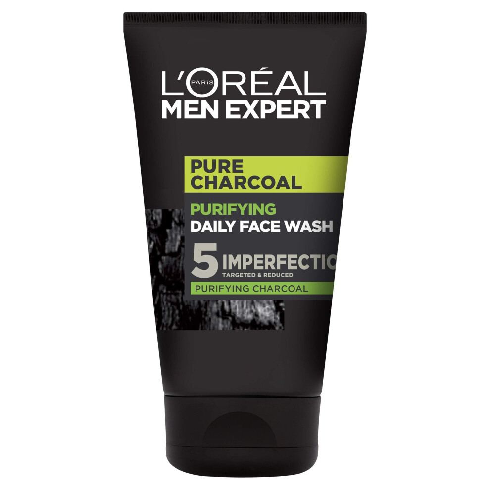 L'Oreal Paris Men Expert, Face Wash, Pure Charcoal Purifying Blackhead Targeting Daily Cleanser For Men