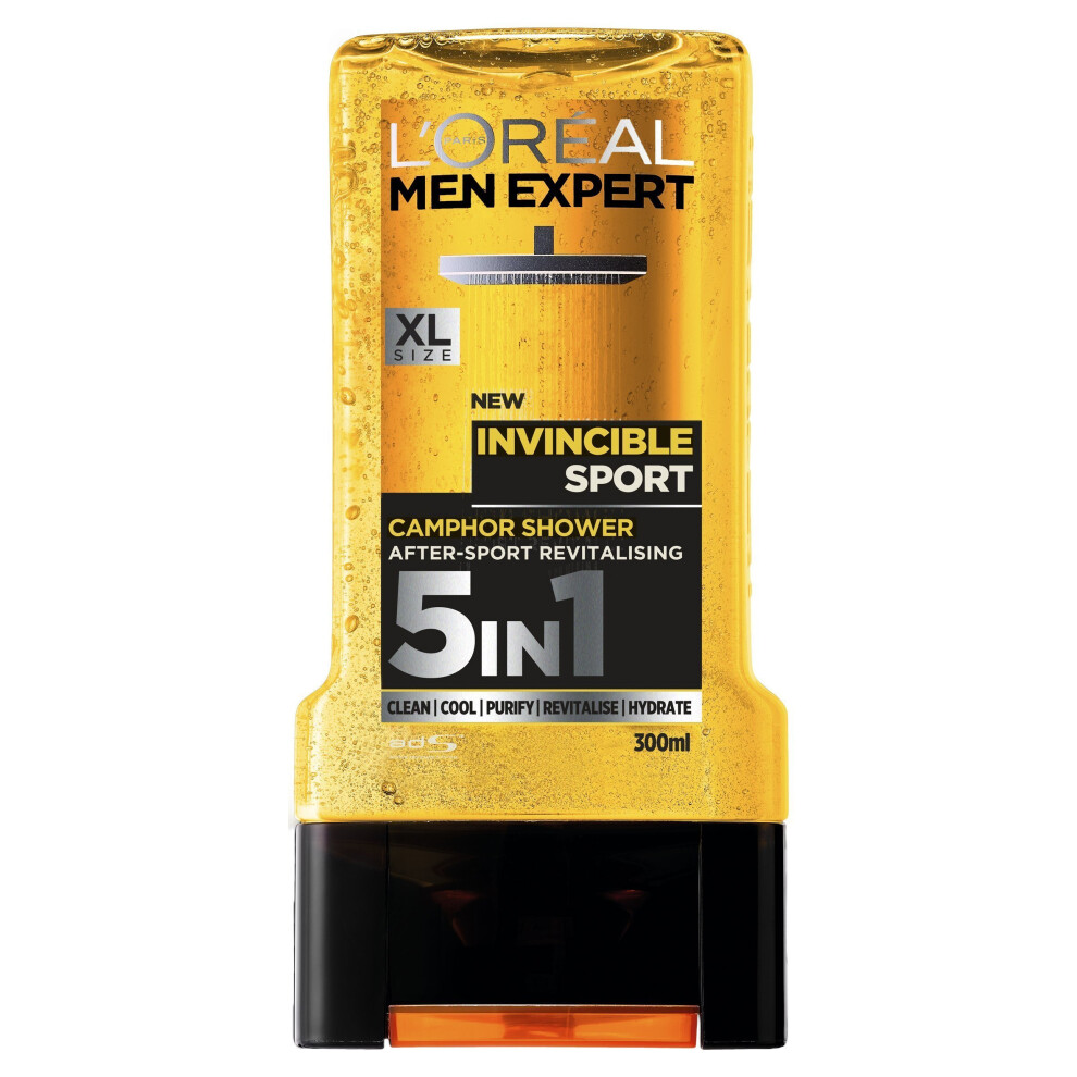 New L’oréal Paris Men's L'oreal Expert Invincible Sport Shower Gel, 300 Ml