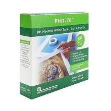PH7-70 Acid Free Conservation Mount fixing/Frame seal White Tape 25mm x 66m