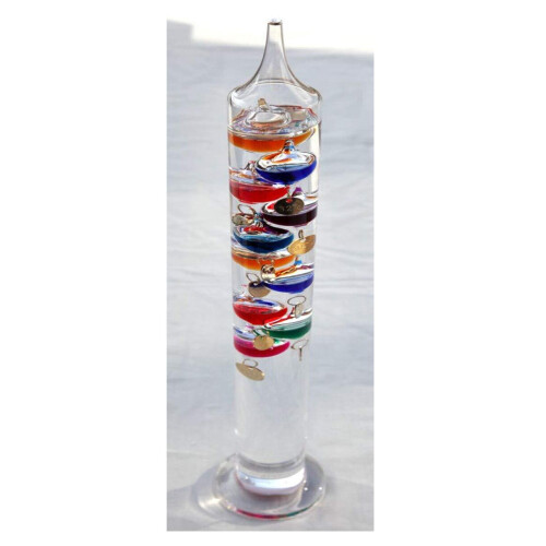 Large 44cm Tall Free Standing Galileo Thermometer in Gift Packaging