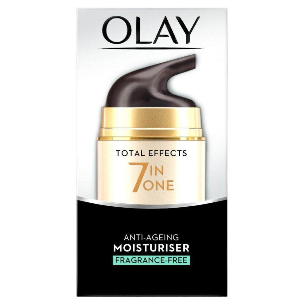 Olay Total Effects 7-in-1 Fragrance Free Anti-Ageing Moisturiser with Niacinamide, Vitamin C and E, 50 ml