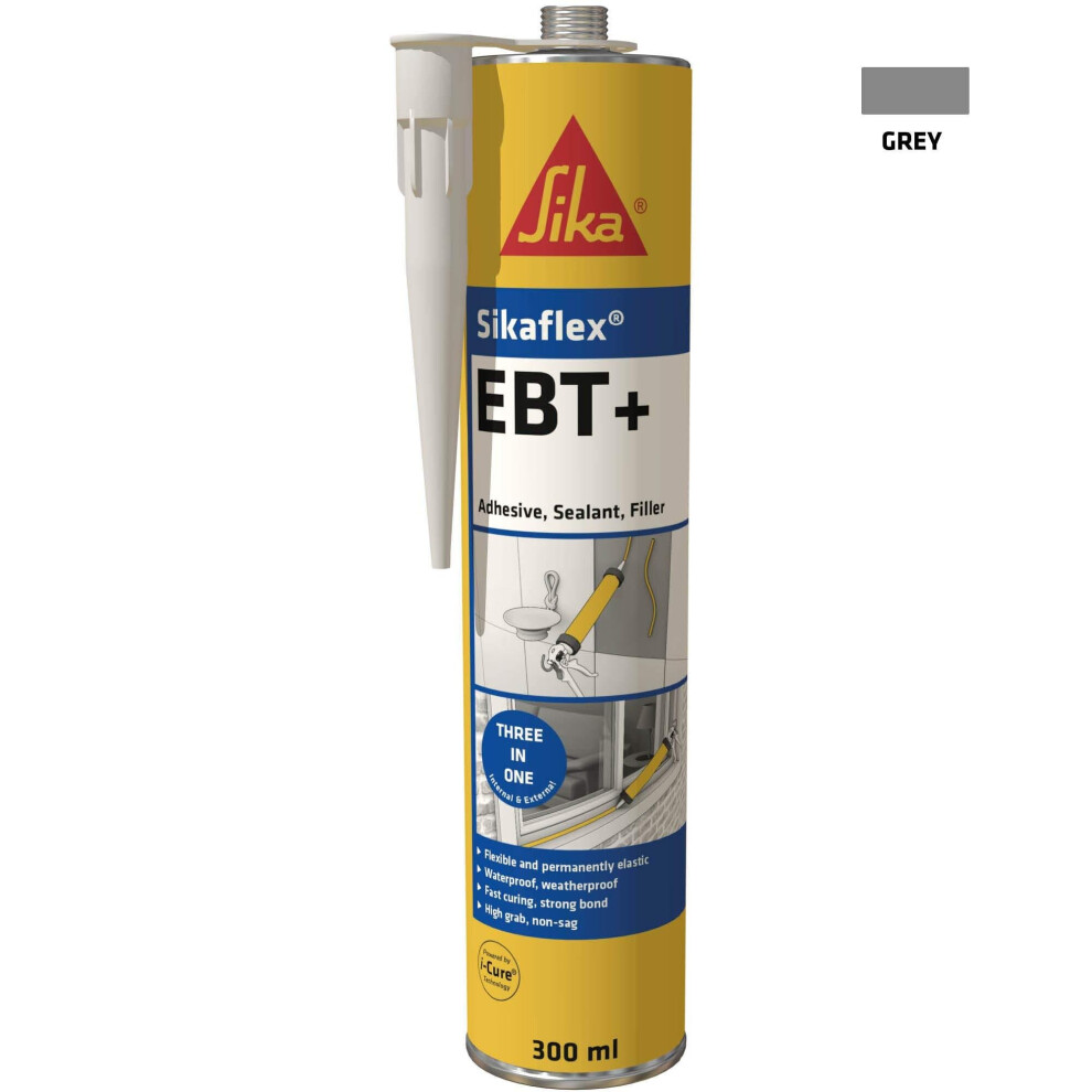 Sikaflex EBT+ Three In One Adhesive, Sealant and Filler, Grey, 300 ml