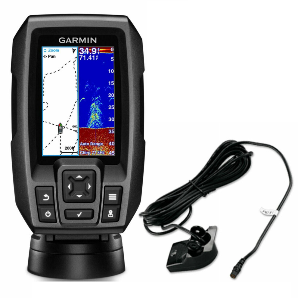 Garmin STRIKER 4 Colour GPS Sonar CHIRP Depth Sounder Fish Finder & Transducer