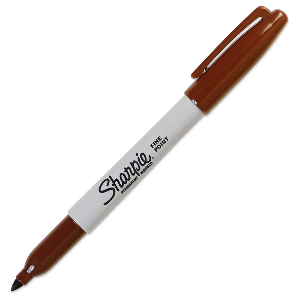 Sharpie Fine Point Permanent Marker Open Stock-Brown