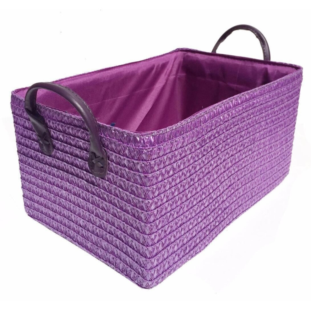 Kids Polyester Storage Basket Organiser With Handles 38 x 26 x 20 cm