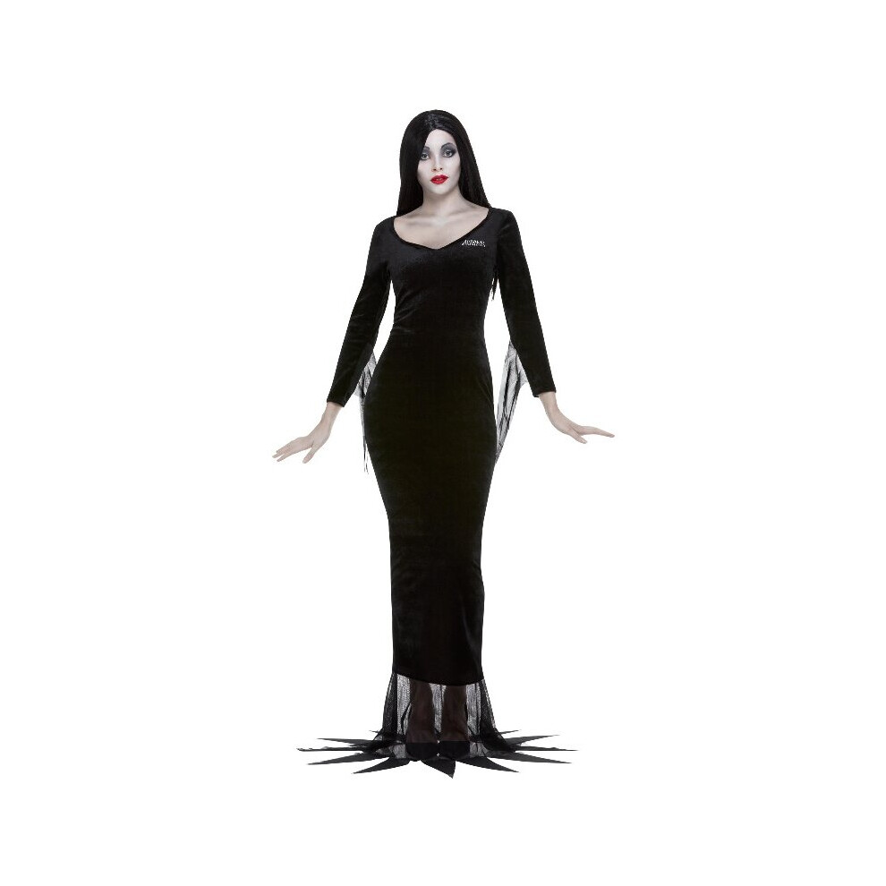 Womens Addams Family Morticia Fancy Dress Costume (Size 8-10)