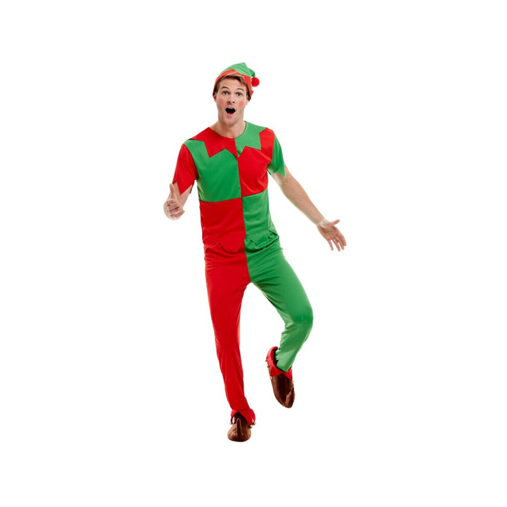 Mens Busy Elf Fancy Dress Costume (Medium)