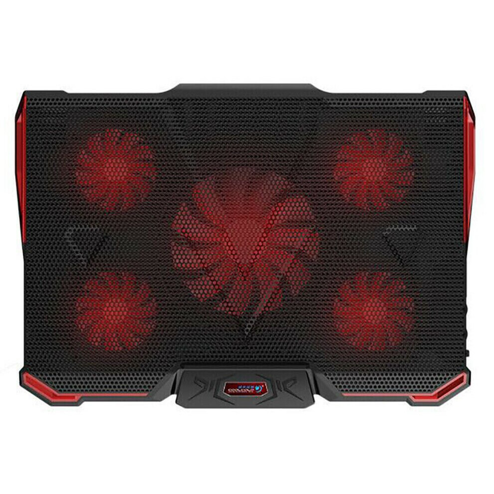 laptop fan cooling cooler pad, Ultra Quiet Mat Adjustable Desk Table Stand with 5 LED multiple Fans for gaming laptop size from 12 inch to 17. inch