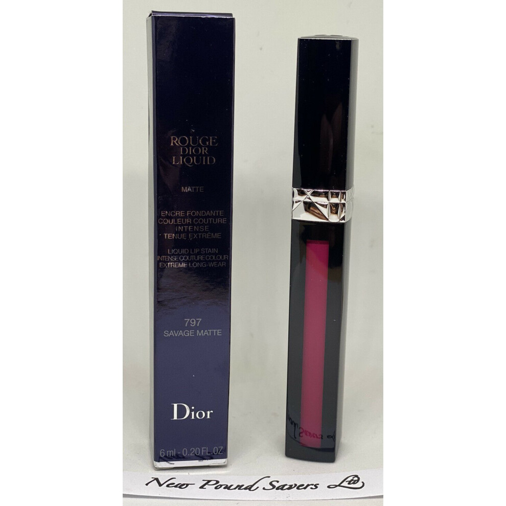 Dior Rouge Matte Red Liquid Lipstick Stain 797 Savage Matte-image-OPC-P5ZRCMT-NEW