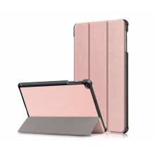 (Samsung Tab A 2019 10.1" T510 T515, Rose Gold) Samsung Galaxy Tab A (2019) 10.1" Tri-Fold Shockproof Leather Case
