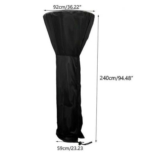(240 x 92 x 59 CM) Heavy Duty Waterproof Gas Patio Heater Cover Outdoor Garden Weather Protector