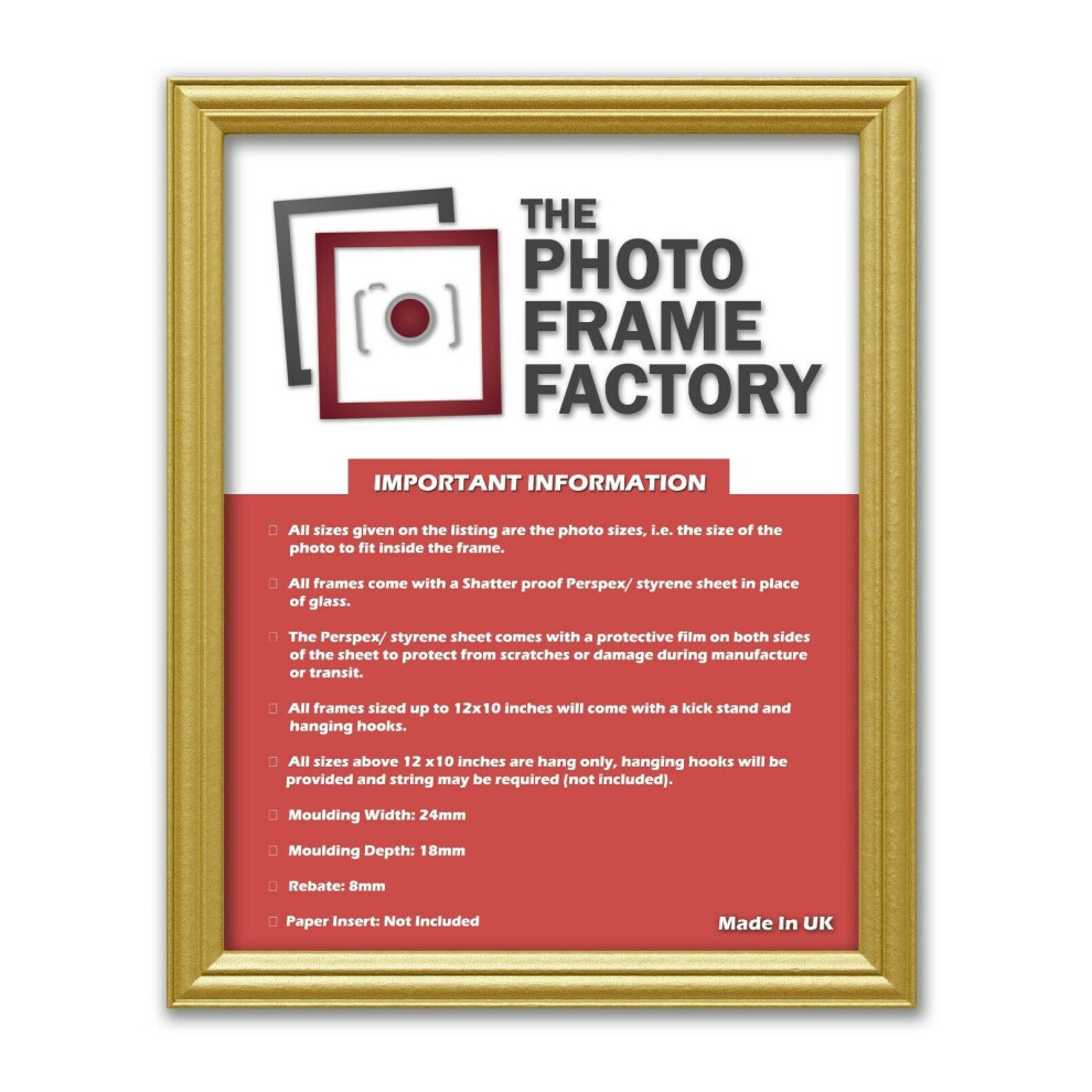 (Gold, 5x5 Inch) New Antique Traditional Wooden Effects Picture Photo Frames-image-OPC-P5ZTVVH-NEW