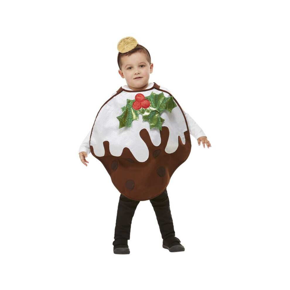 Smiffy's Toddlers Glitter Christmas Pudding Fancy Dress Costume Multicoloured