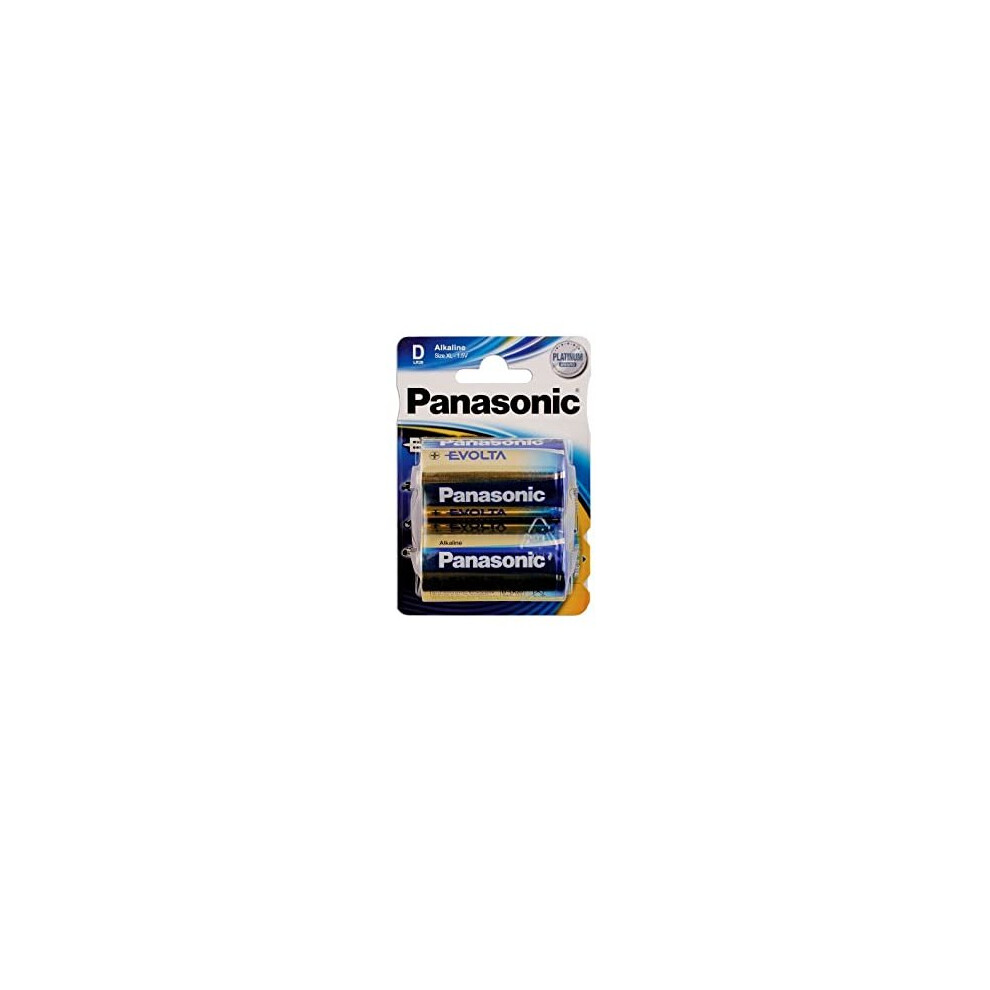 Panasonic Evolta D Cell Alkaline Batteries - Two Pack