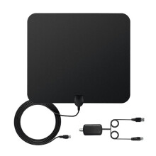 HDTV Antenna Ultra-Thin Amplified Indoor Digital TV Antenna Booster Cables