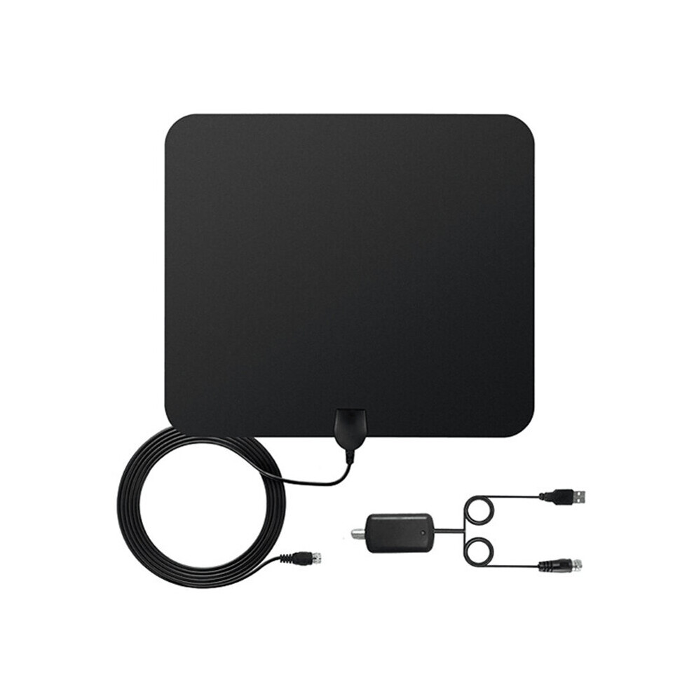 HDTV Antenna Ultra-Thin Amplified Indoor Digital TV Antenna Booster Cables
