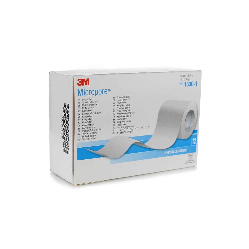 3M Micropore Surgical Tape 2.5Cm X 9.1M X6 Pack