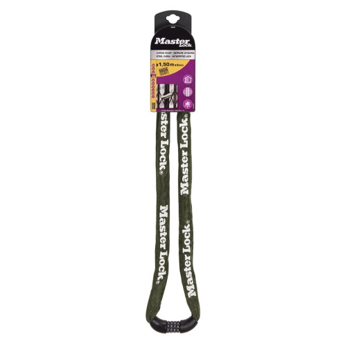 Master Lock Master Lock Chain Lock With Nylon Sleeve 4 Digit Resettable Lock