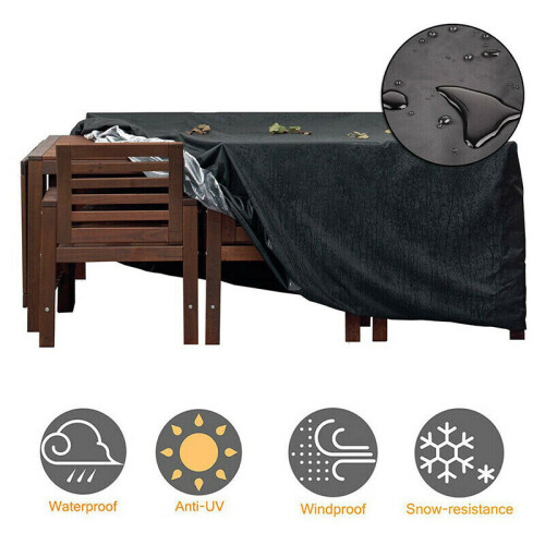 (Black, 170*94*70CM) Patio Garden Furniture Cover Heavy Duty Outdoor