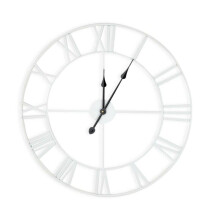 White 60cm Giant Roman Numerals Wall Clock