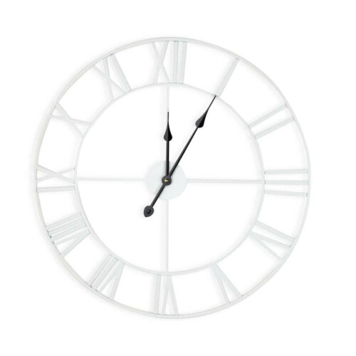 White 60cm Giant Roman Numerals Wall Clock