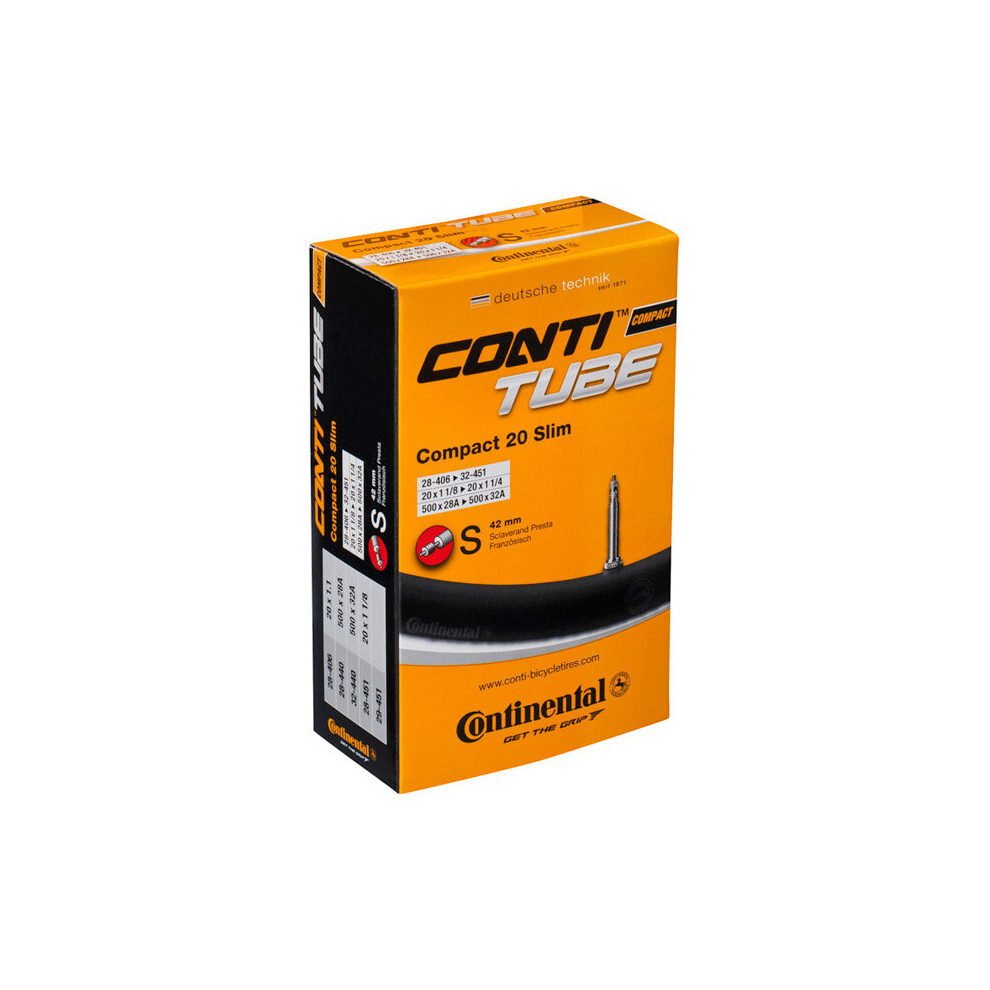 Continental Compact Woods Valve Inner Tube Black - 20 X 1.2-1.7 Inch
