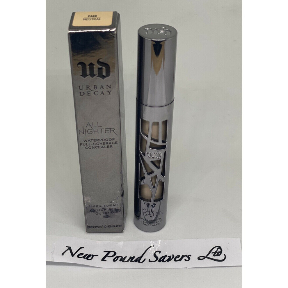 Urban Decay All Nighter Waterproof Full Coverage Concealer 3.5ml Shade FAIR NEAU