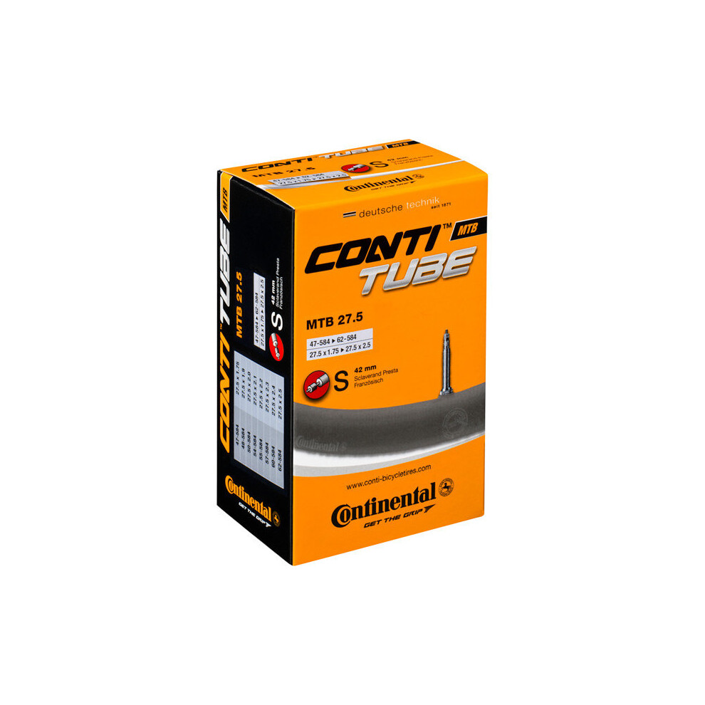 Continental Mtb 42 Mm Presta Valve Inner Tube - 27.5 Inch Black