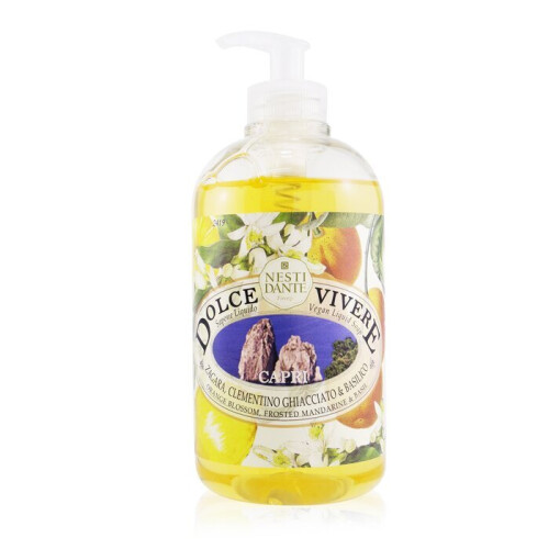 Nesti Dante Dolce Vivere Vegan Liquid Soap - Capri - Orange Blossom Frosted Mandarine & Basil - 500ml/16.9oz