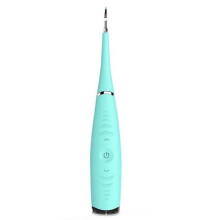 (teeth whiting Green) Portable Electric Sonic Dental Scaler Tooth Calculus Remover Tooth Stains Tartar Tool Dentist Whiten Teeth Health Hygiene white