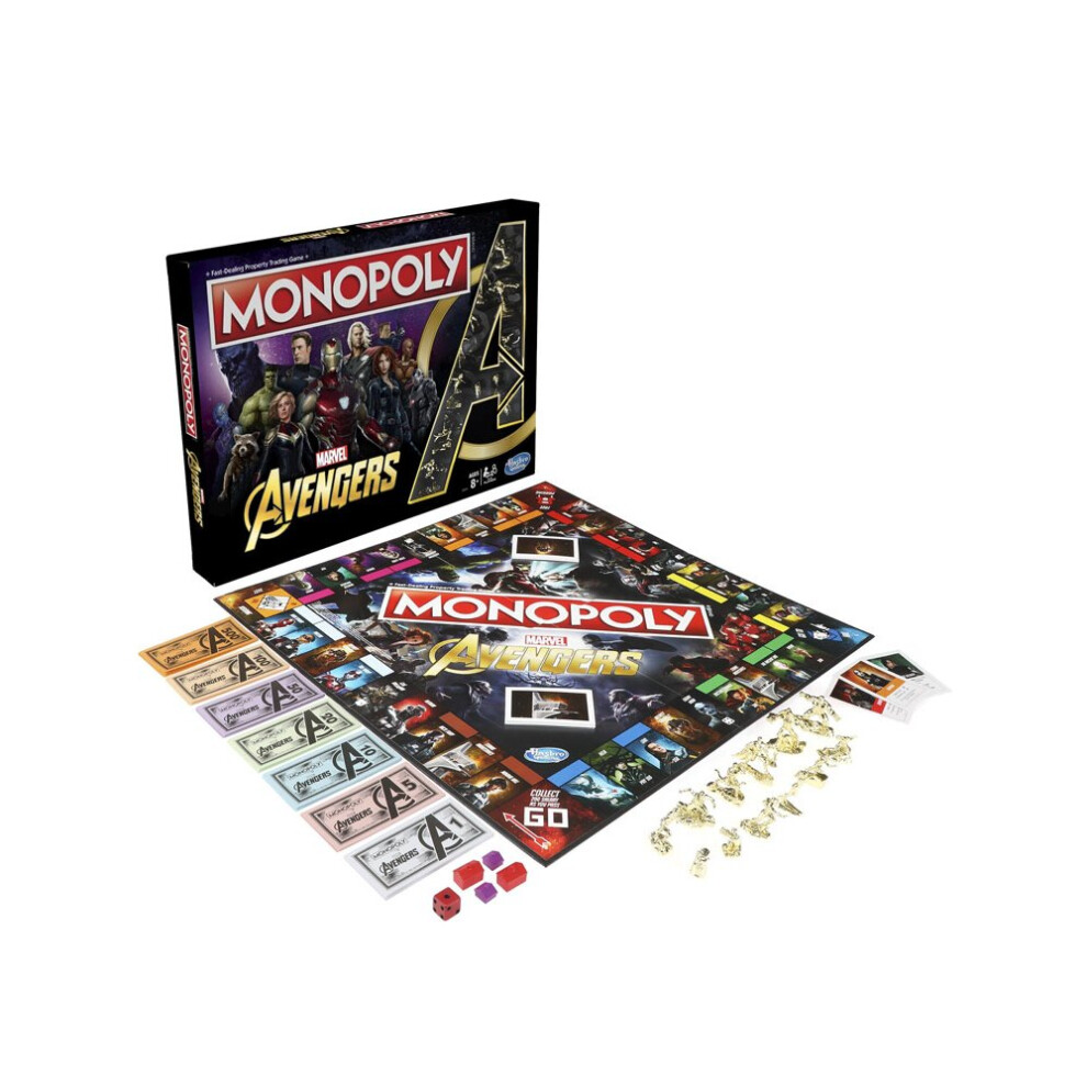 Hasbro Gaming Monopoly: Marvel Avengers Edition Board Game Ages 8