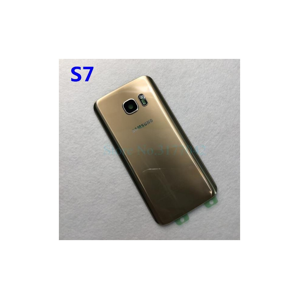 (S7 ) Samsung Galaxy S7 G930f / S7 Edge G935f Back Glass Battery Cover Rear Door Housing Case Samsung S7 Edge Back Glass Cover Gold 6018741366372